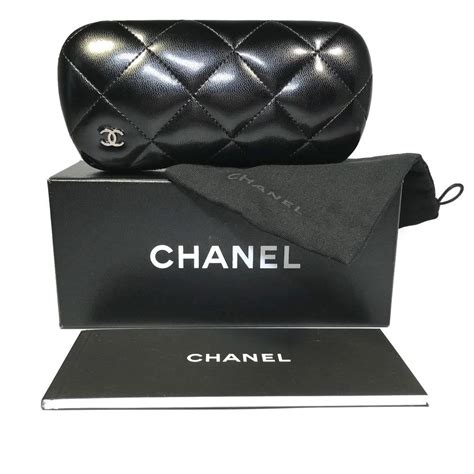 chanel logo sunglass case|chanel eyeglass case and pouch.